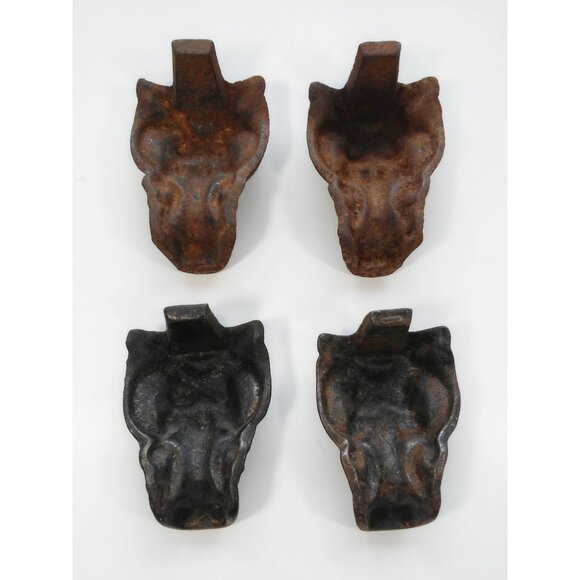 Antique Cast Iron Legs Set Of Four for Wood Coal Burn Stove Parts feet tub? Vtg - Picture 2 of 5